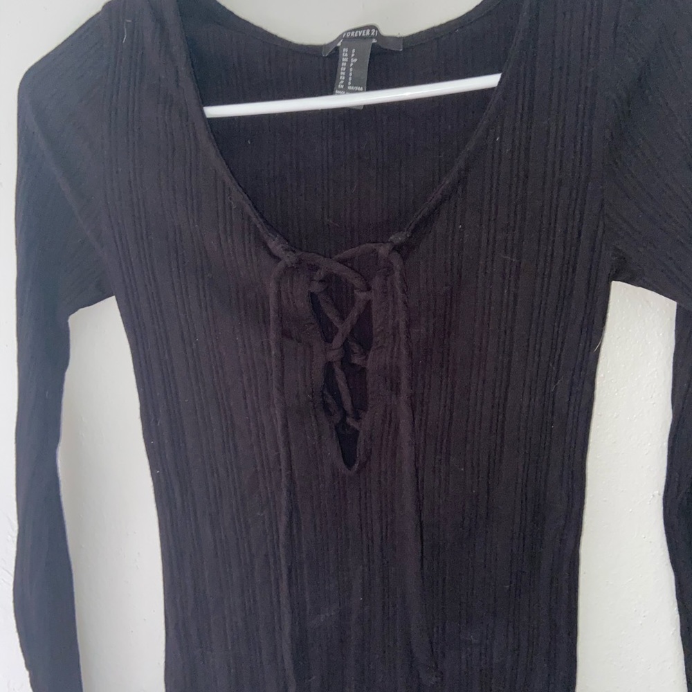 Lace-Up Front Top